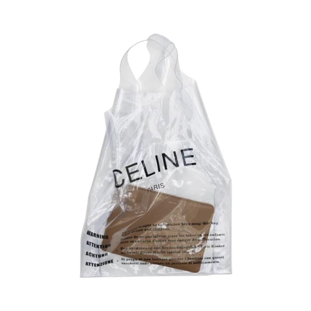 Celine Paris Transparent Clear Tote Shoulder Bag Purse Womens PVC Plastic 2018 - Picture 4 of 11